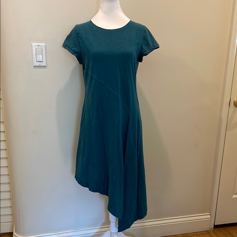 Elegant Teal Asymmetrical Dress